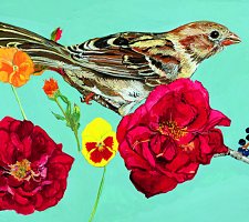 Sparrow and the Roses