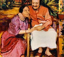 Mehera and Meher Baba in Meherazad Garden