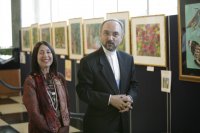 Ambassador Khazaee came to see my exhibition