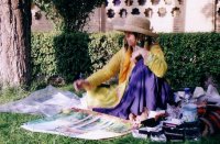 Painting at Hafez Tomb in Shiraz, Iran