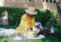 Painting at Hafez Tomb in Shiraz, Iran